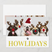 Happy Howlidays Eerste Kerstdag Fotokaart Kaart (Voorkant / Achterkant)