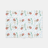 Happy Howlidays Engelse Springer Fleece Blanket Deken (Voorkant (Horizontaal))