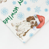 Happy Howlidays Engelse Springer Fleece Blanket Deken (Hoek)
