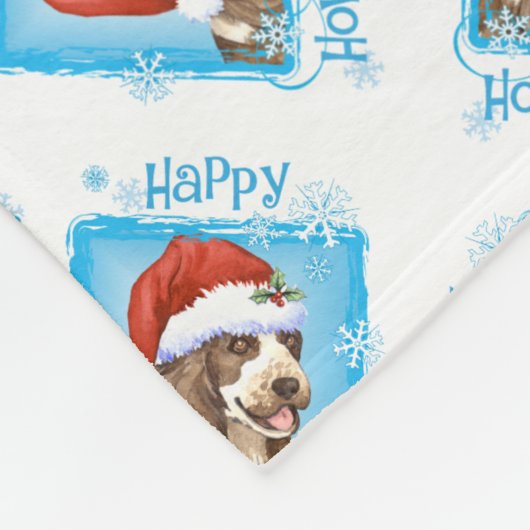 Happy Howlidays English Cocker Spaniel Fleece Deken (Hoek)