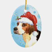 Happy Howlidays English Foxhound Keramisch Ornament (Voorkant)