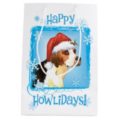 Happy Howlidays English Foxhound Medium Cadeauzakje (Achterkant)