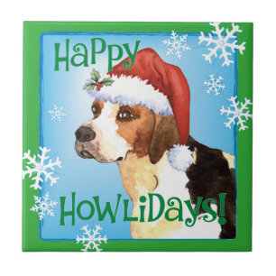 Happy Howlidays English Foxhound Tegeltje