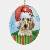 Happy Howlidays English Setter Keramisch Ornament (Rechts)