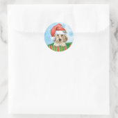 Happy Howlidays English Setter Ronde Sticker (Tas)
