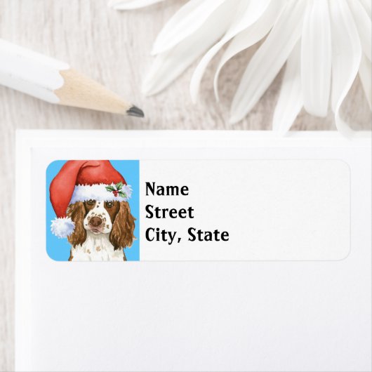 Happy Howlidays English Springer Spaniel Etiket (Insitu)