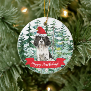 Happy Howlidays English Springer Spaniel Keramisch Ornament