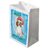 Happy Howlidays English Springer Spaniel Medium Cadeauzakje (Voorkant Gekanteld)