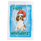 Happy Howlidays English Springer Spaniel Medium Cadeauzakje (Achterkant)