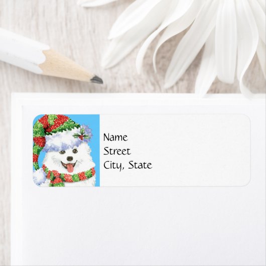 Happy Howlidays Eskimo Dog Etiket (Insitu)