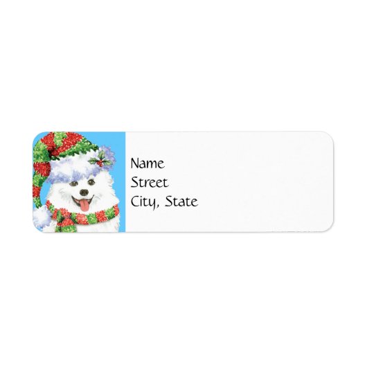 Happy Howlidays Eskimo Dog Etiket (Voorkant)