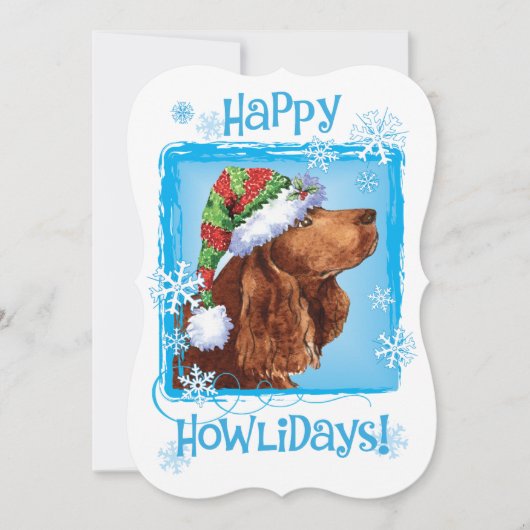 Happy Howlidays Field Spaniel Holiday Card Feestdagenkaart (Voorkant)