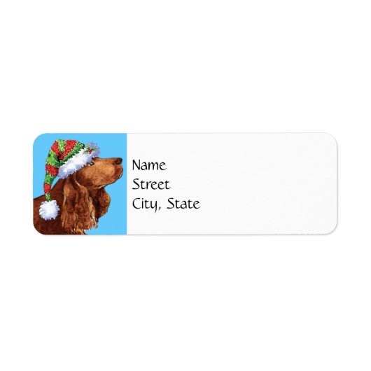 Happy Howlidays Field Spaniel Label (Voorkant)