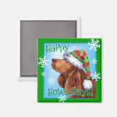 Happy Howlidays Field Spaniel Magnet (Voorkant / Achterkant)