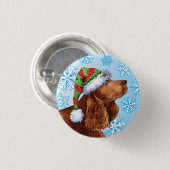 Happy Howlidays Field Spaniel Pinback Button (Voorkant /achterkant)