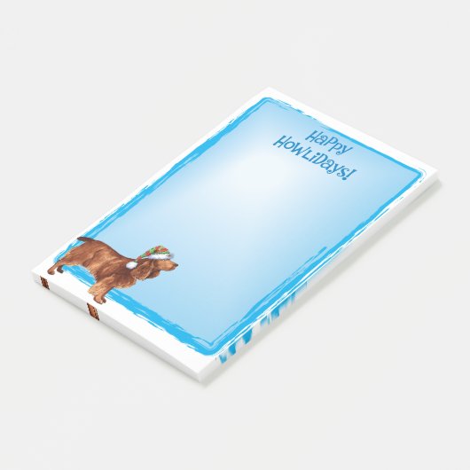 Happy Howlidays Field Spaniel Post-it Notes (Schuin)