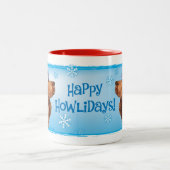 Happy Howlidays Field Spaniel Two-Tone Coffee Mok (Center)