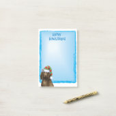 Happy Howlidays Flat-coated Retriever Post-it® Notes (Op bureau)