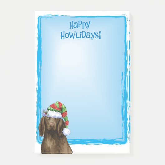 Happy Howlidays Flat-coated Retriever Post-it® Notes (Voorkant)