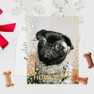 Happy Howlidays Folie Pauw Print Dog Holiday Feestdagen Briefkaart