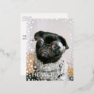 Happy Howlidays Folie Pauw Print Dog Holiday Folie Feestdagen Briefkaart