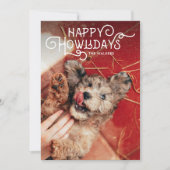 Happy Howlidays | Foto Pet Feestdagenkaart (Voorkant)