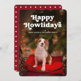 Happy Howlidays | Foto van uw hond grappig kerstfe Feestdagenkaart