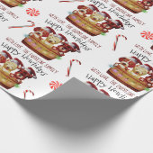 Happy Howlidays Gepersonaliseerd Verpakkingspapier Cadeaupapier (Hoek)