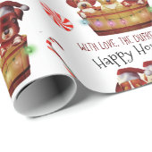 Happy Howlidays Gepersonaliseerd Verpakkingspapier Cadeaupapier (Rol Hoek)
