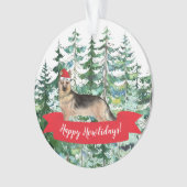 Happy Howlidays German Shepherd Dog Kerstmis Ornament (voorkant)