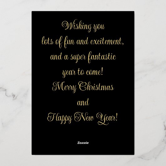 Happy Howlidays Gold Abstract Poodle Dog Kerstmis Folie Feestdagenkaart (Achterkant)