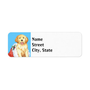 Happy Howlidays Golden Retriever Etiket