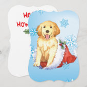 Happy Howlidays Golden Retriever Feestdagenkaart (Voorkant / Achterkant)