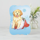 Happy Howlidays Golden Retriever Feestdagenkaart (Staand voorkant)