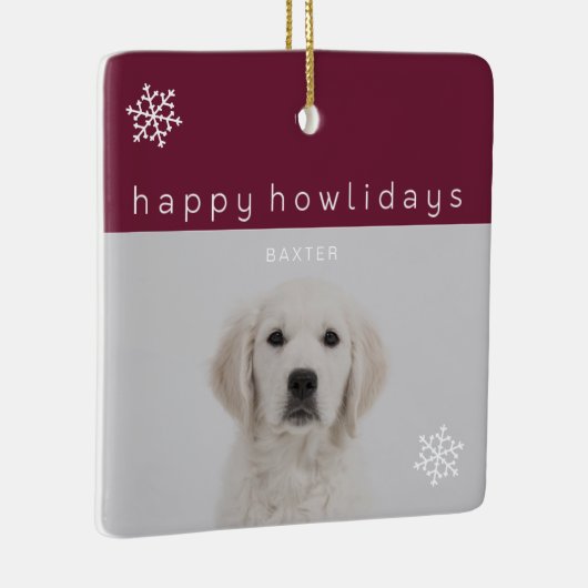 Happy Howlidays Grafiefoto Keramisch Ornament (Rechts)
