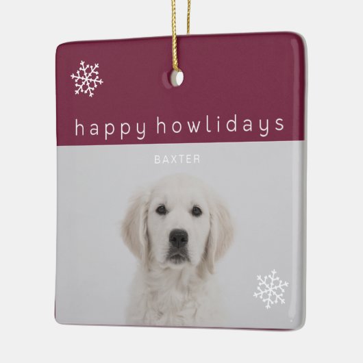 Happy Howlidays Grafiefoto Keramisch Ornament (Links)