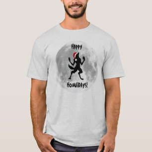 Happy Howlidays Grappig weerwolf T-shirt voor Here