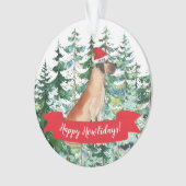 Happy Howlidays Great Dane Dog Kerstmis Ornament (voorkant)