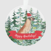 Happy Howlidays Great Dane Dog Kerstmis Ornament (voorkant)