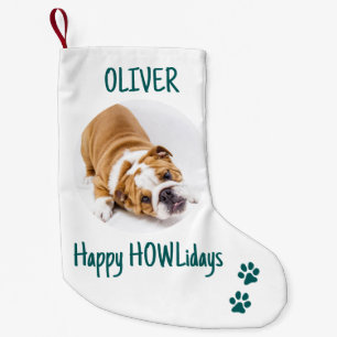 Happy HOWLidays Green Kerstmis foto Kleine Kerstsok