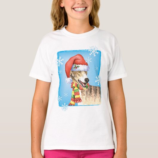 Happy Howlidays Greyhound T-Shirt (Voorkant)