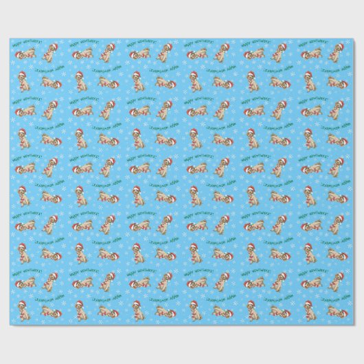 Happy Howlidays Griffon Cadeaupapier (Vlak)