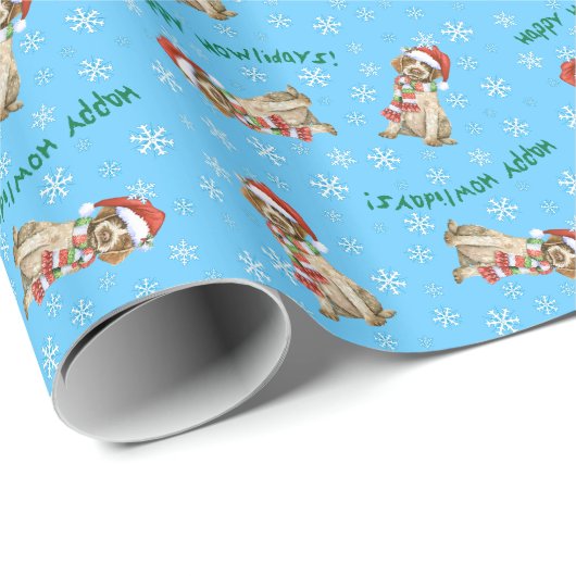 Happy Howlidays Griffon Cadeaupapier (Rol Hoek)