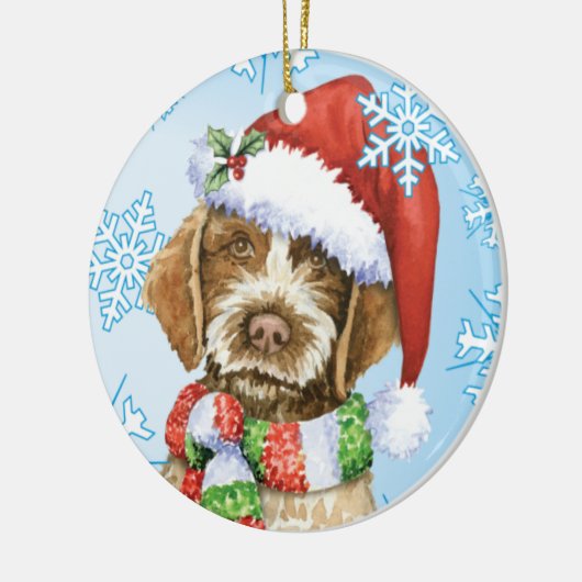 Happy Howlidays Griffon Keramisch Ornament (Links)