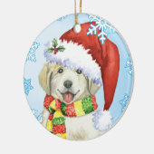 Happy Howlidays Grote Pyreneeën Keramisch Ornament (Links)