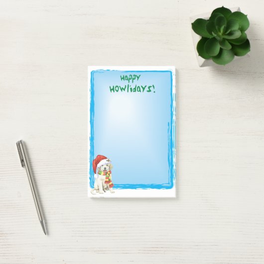 Happy Howlidays Grote Pyreneeën Post-it® Notes (Kantoor)
