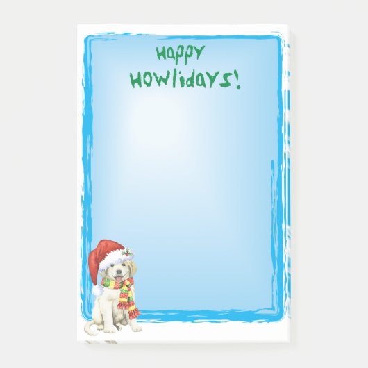 Happy Howlidays Grote Pyreneeën Post-it® Notes (Voorkant)