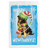 Happy Howlidays GSD Medium Cadeauzakje (Voorkant)
