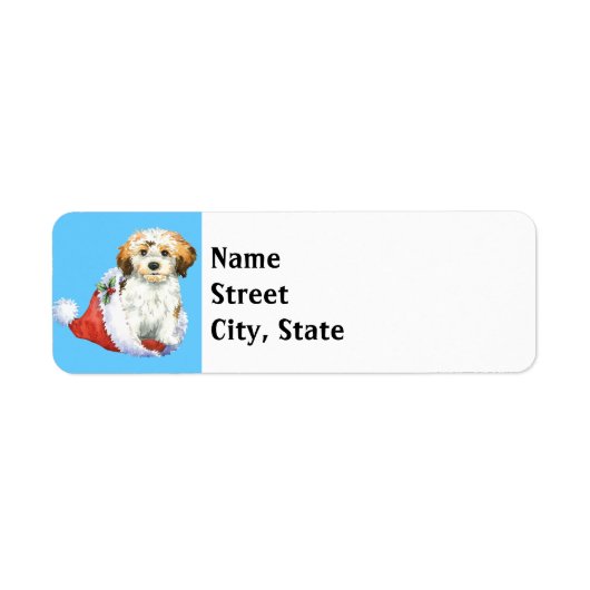 Happy Howlidays Havanese Etiket (Voorkant)