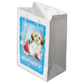 Happy Howlidays Havanese Medium Cadeauzakje (Achterkant Gekanteld)